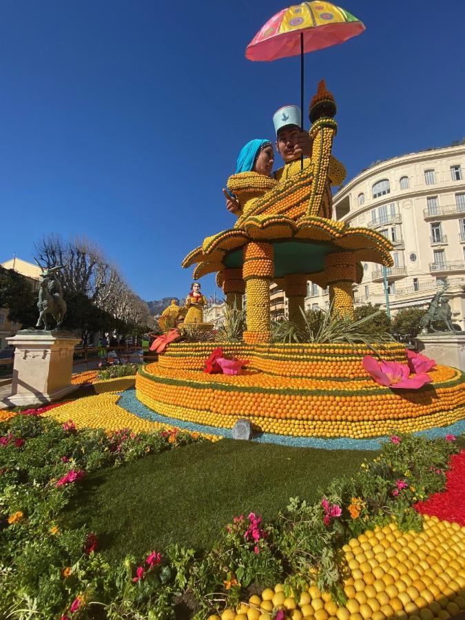 3 Pieces Des Jardins Parking Clim 1 Min Plage Menton Exterior foto